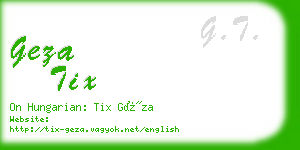 geza tix business card
